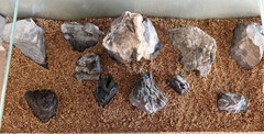 Before planting: the mountain-shaped rock arrangement viewed from above.